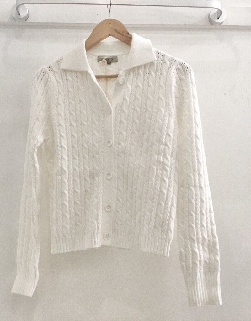 Collared cable knit sweater