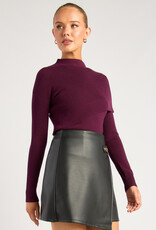 Shawl mockneck sweater