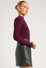 Shawl mockneck sweater