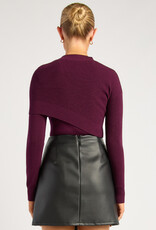 Shawl mockneck sweater