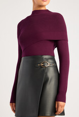 Shawl mockneck sweater