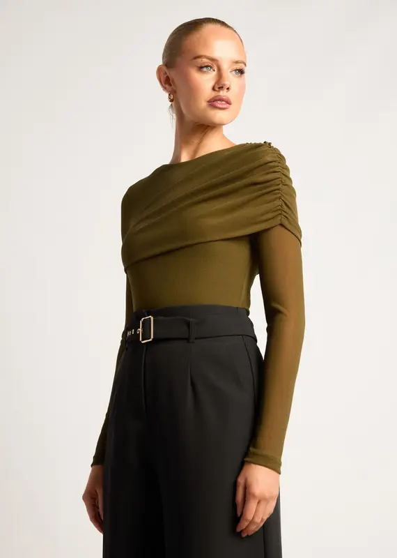 Sheer Shawl bodysuit
