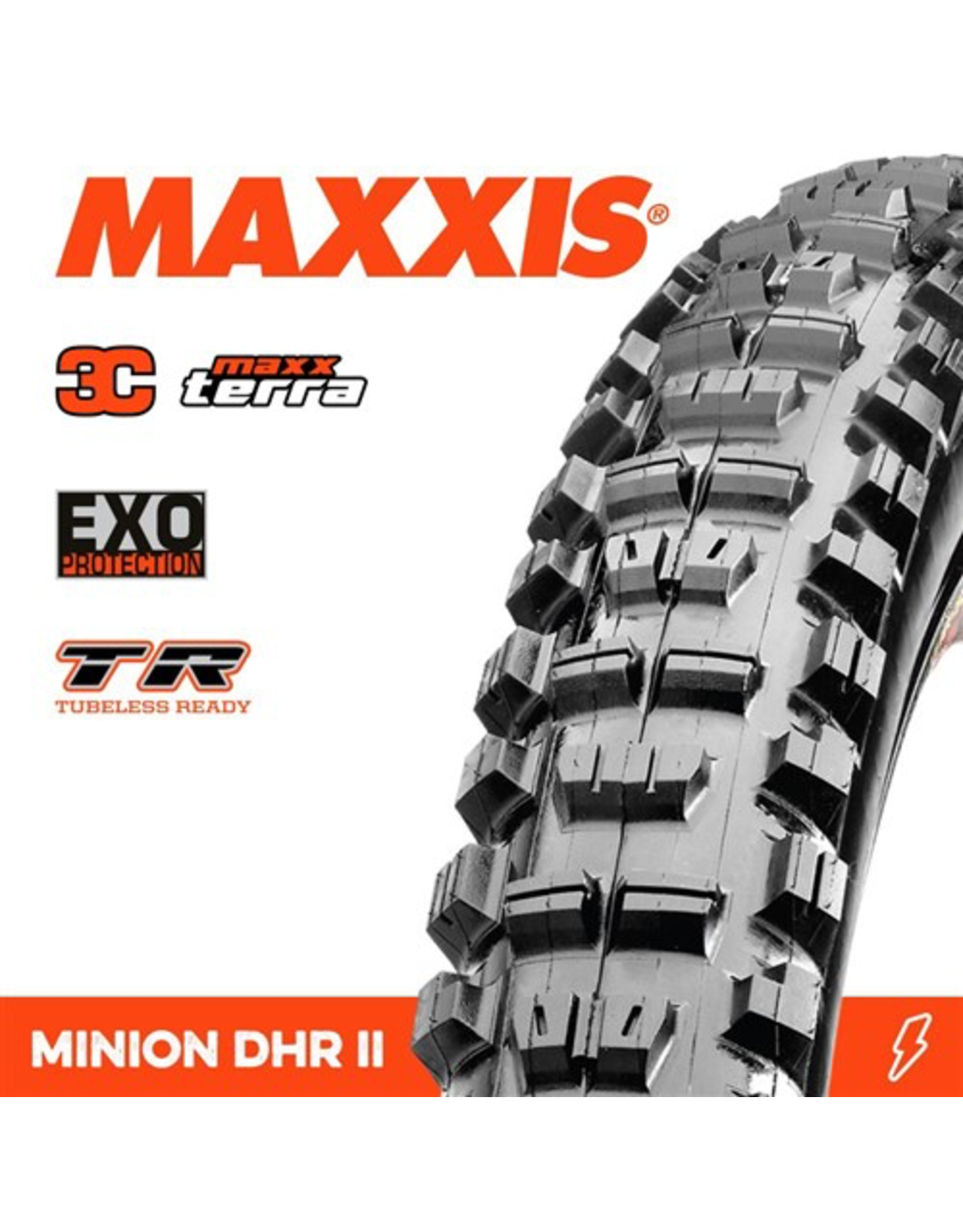 MAXXIS MAXXIS MINION DHR II 27.5 X 2.80” TR EXO+ 3C MAXX TERRA FOLD 120 TPI TYRE