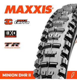 MAXXIS MAXXIS MINION DHR II 27.5 X 2.80” TR EXO+ 3C MAXX TERRA FOLD 120 TPI TYRE