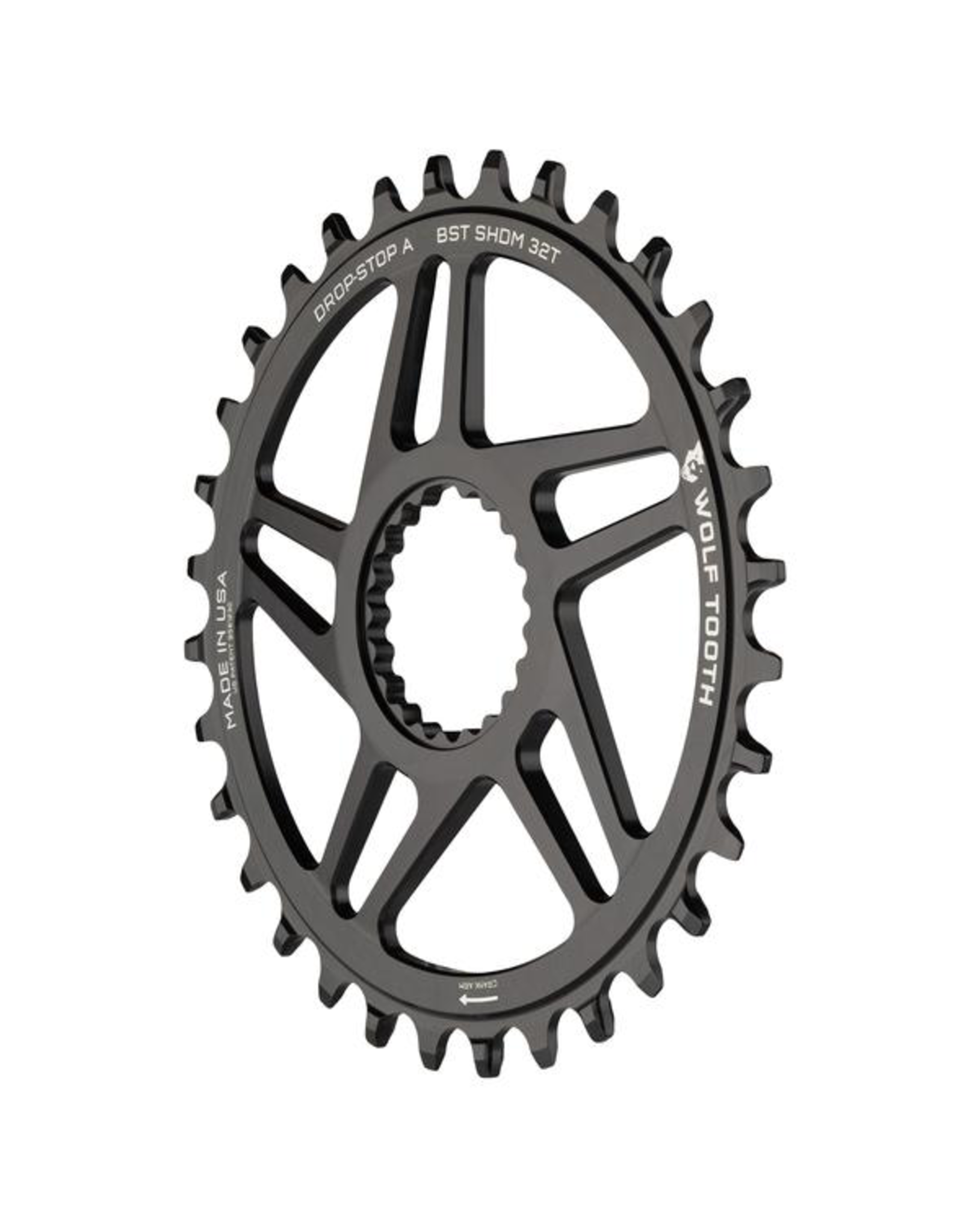 WOLF TOOTH WOLF TOOTH SHIMANO DM 12 SPEED 32T BOOST BLACK CHAINRING