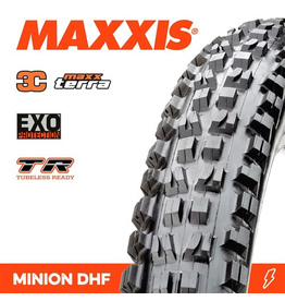 MAXXIS MAXXIS MINION DHF 29 X 2.50” TR EXO 3C MAXX TERRA FOLD 60TPI TYRE