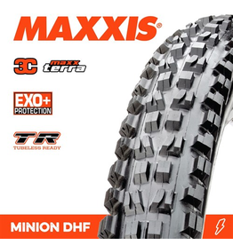 MAXXIS MAXXIS MINION DHF 27.5 X 2.60” TR EXO+ 3C MAXX TERRA FOLD 120TPI TYRE