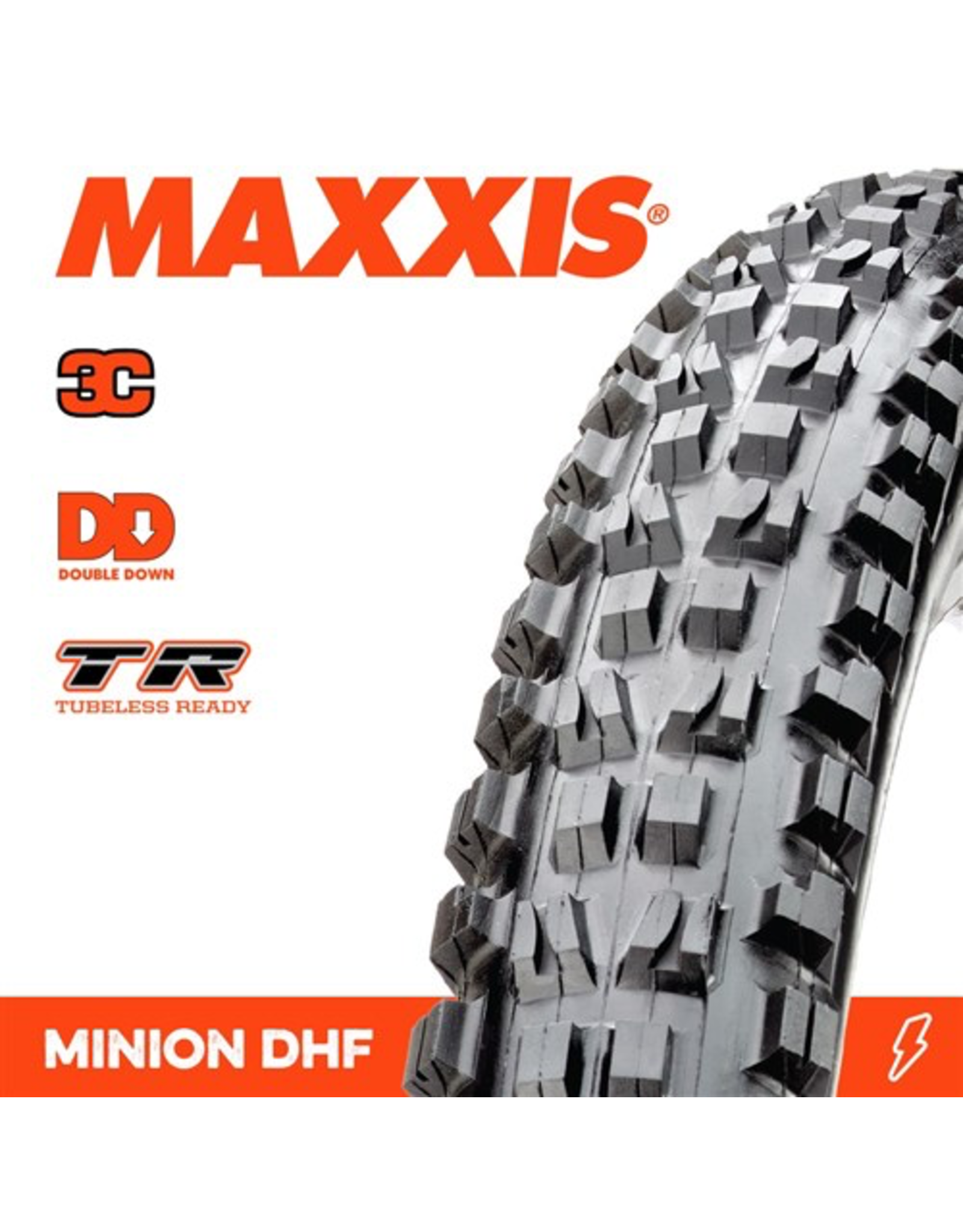 MAXXIS MAXXIS MINION DHF 27.5 X 2.50” TR DD 3C MAXX GRIP FOLD 120X2TPI TYRE
