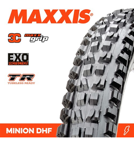 MAXXIS MAXXIS MINION DHF 27.5 X 2.50” TR EXO 3C MAXX GRIP FOLD 60TPI TYRE