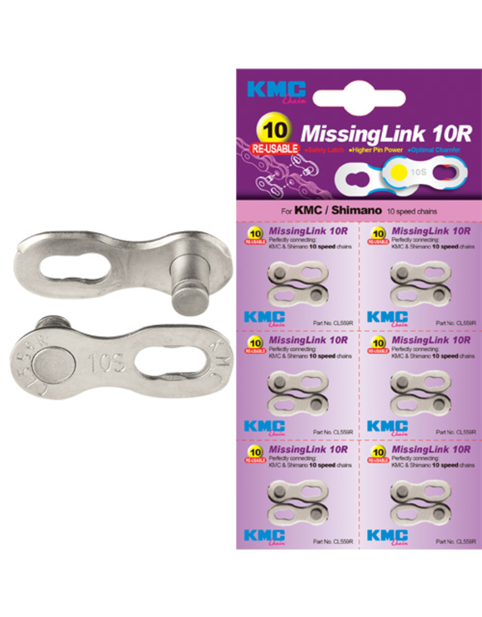 KMC KMC CHAIN MISSING LINK 10 SPEED SILVER JOINING LINK