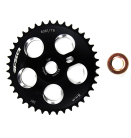 FSA FSA CHAINRING 5 HOLE 44T 22MM WITH 19MM REDUCER 3/32” BMX BLACK