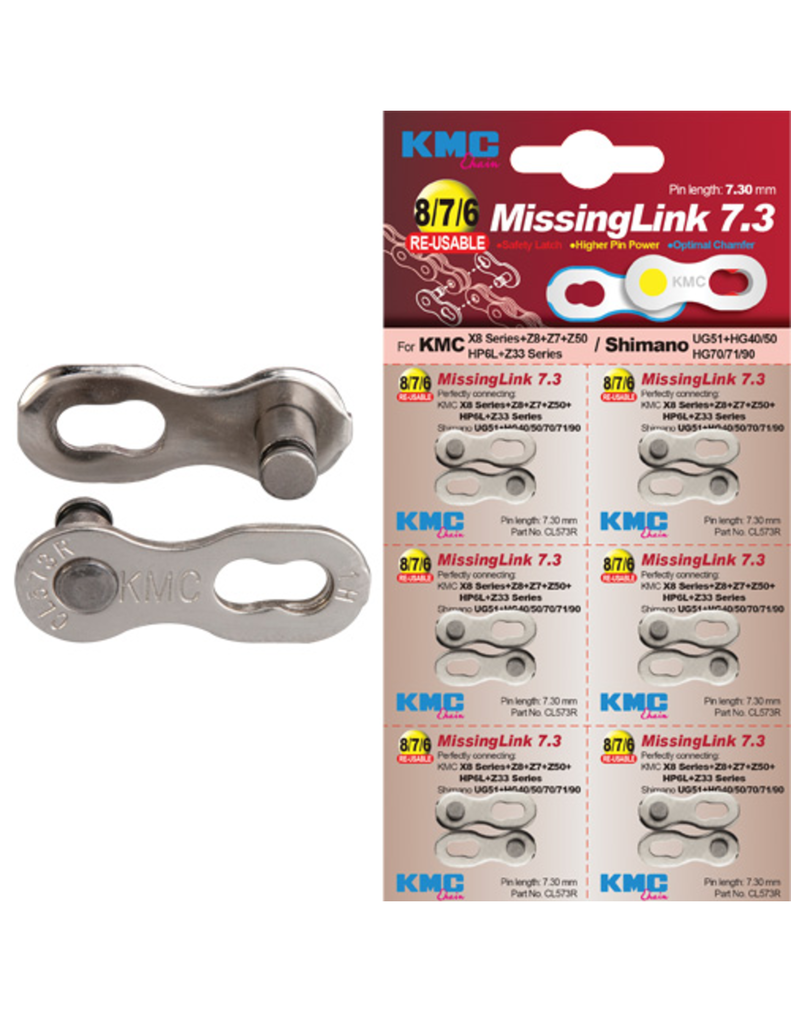 KMC KMC CHAIN MISSING LINK 6/7/8 SPEED SILVER JOINING LINK