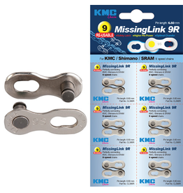 KMC KMC CHAIN MISSING LINK 9 SPEED SILVER JOINING LINK