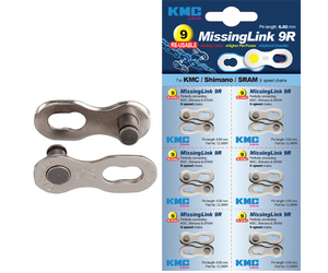 KMC KMC CHAIN MISSING LINK 9 SPEED SILVER JOINING LINK Bicycle Tech Bar