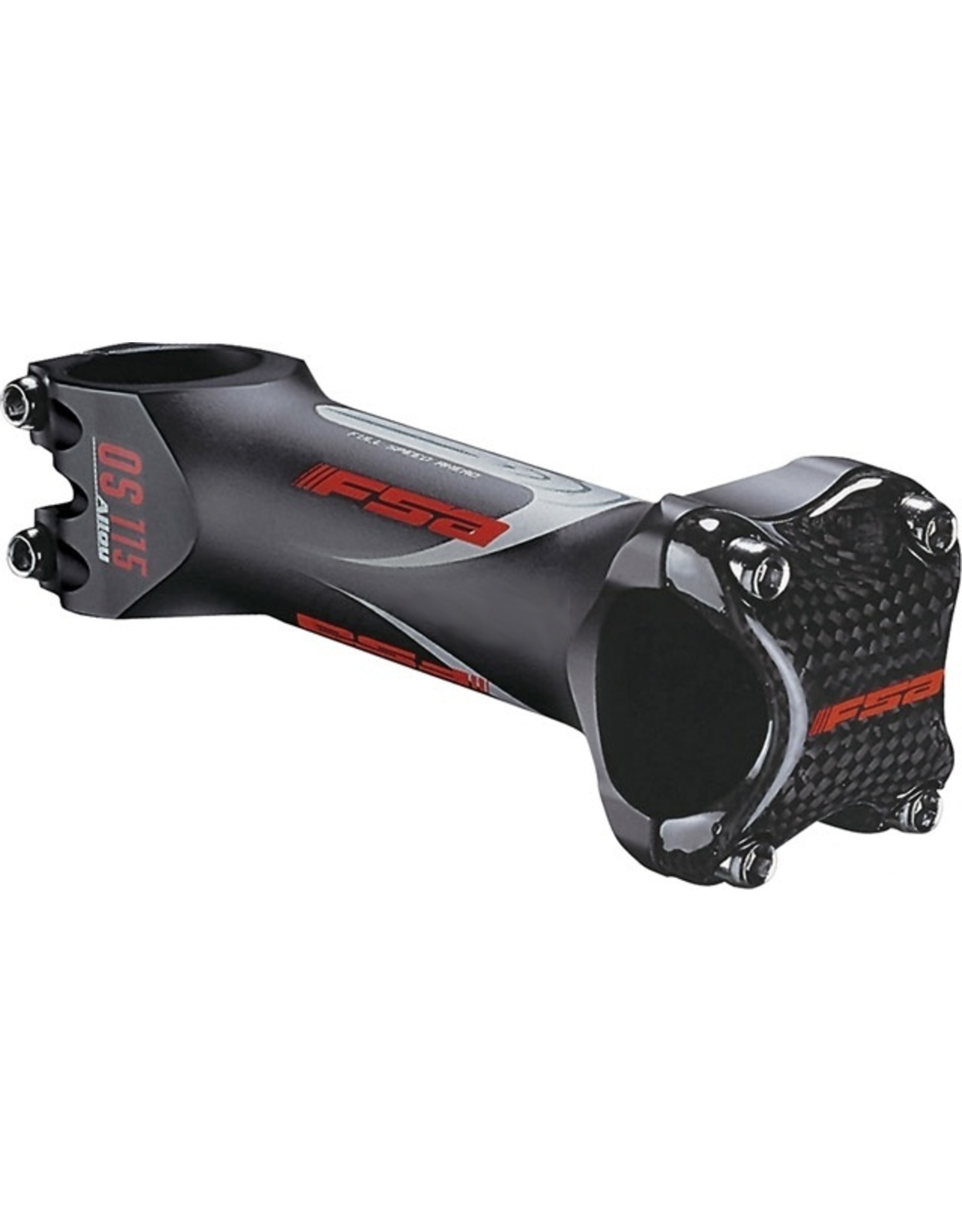 FSA FSA OS-115 31.8 x 17° x 130mm BLACK W/CARBON FRONT CAP STEM