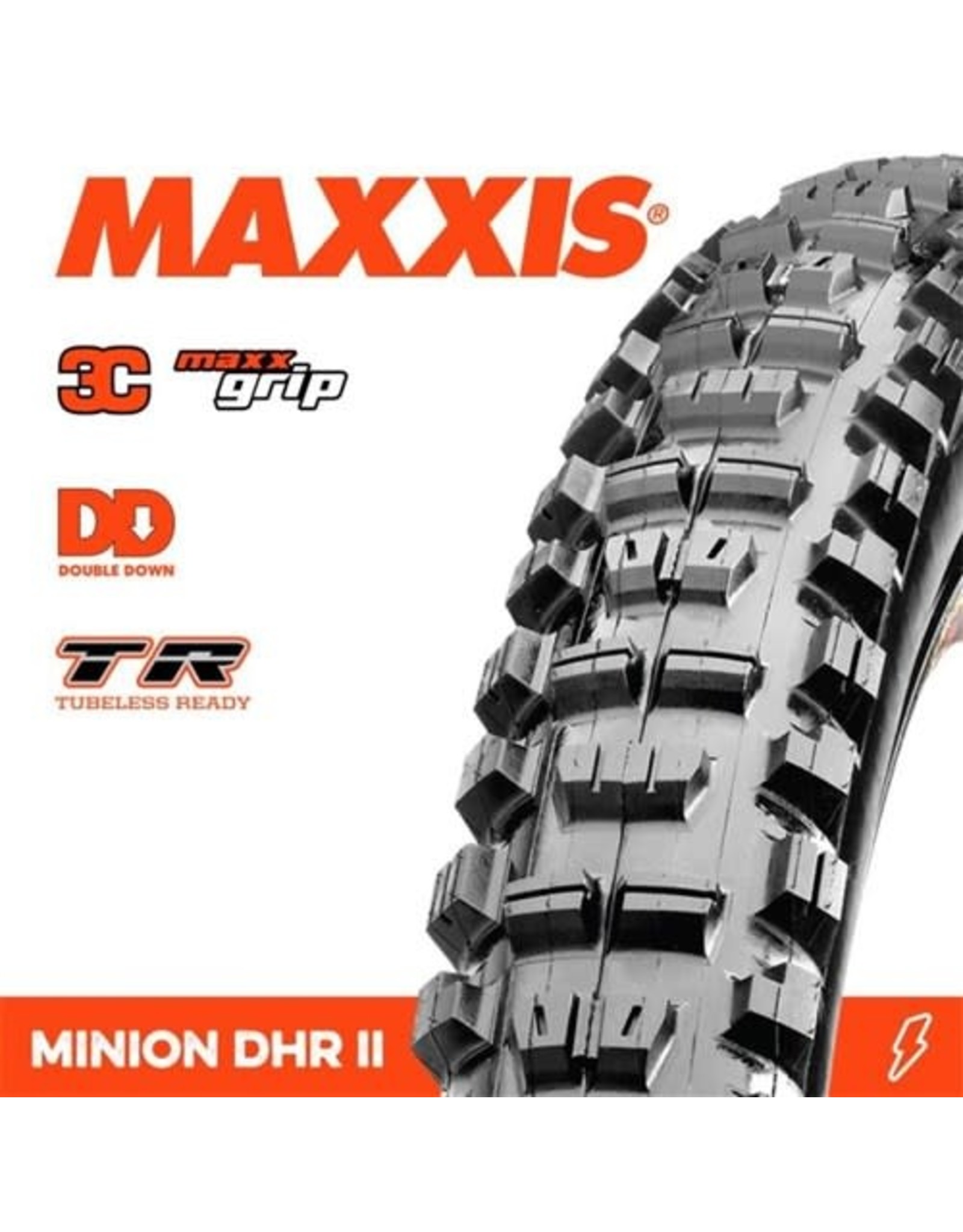 MAXXIS MAXXIS MINION DHR II 29 X 2.40” TR DD 3C MAXX GRIP FOLD 120TPI TYRE
