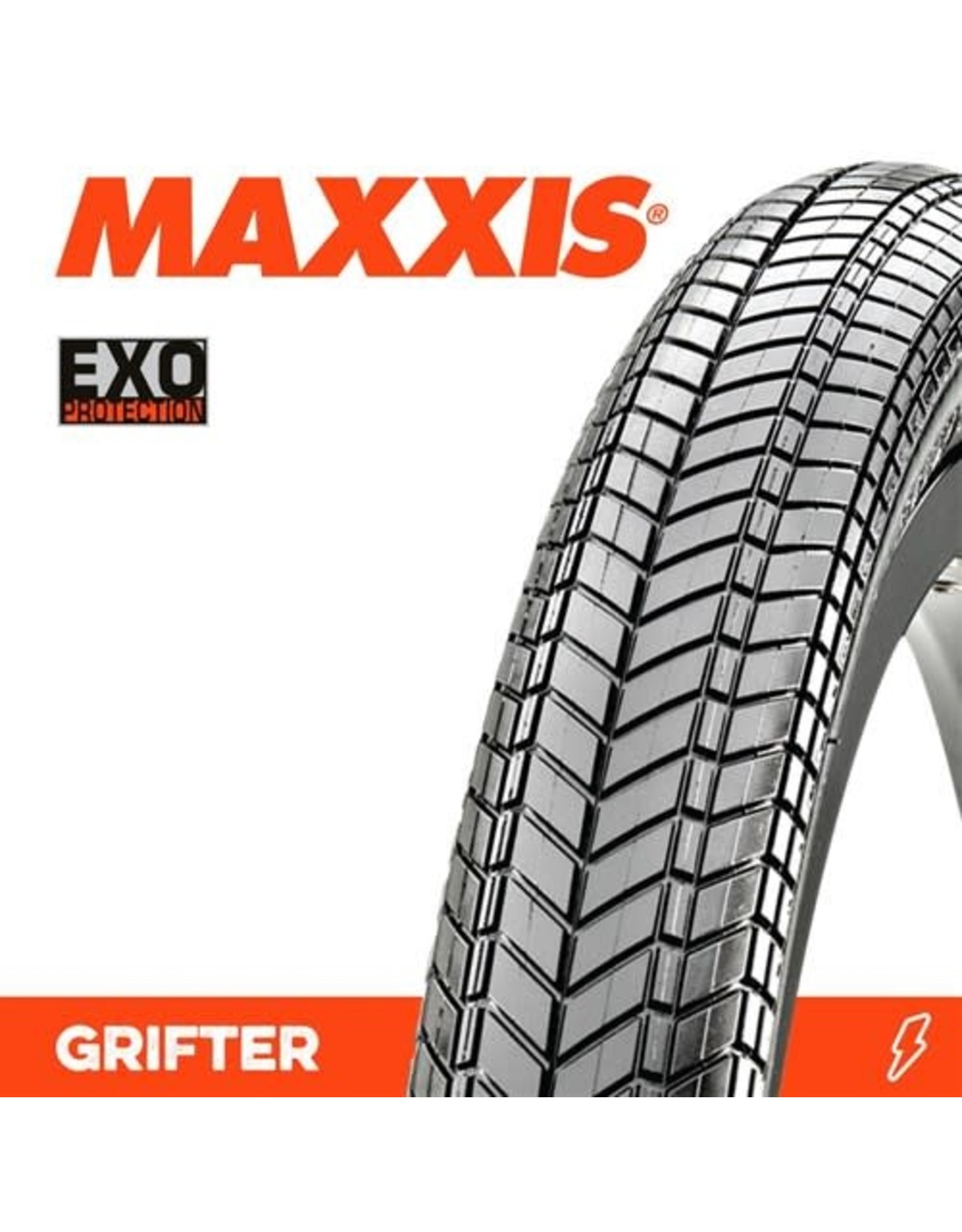 Maxxis Grifter Tire 20 x 2.30 Folding 60tpi Dual Compound Black//Skinwall