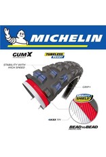 MICHELIN MICHELIN DH34 PARK PERFORMANCE LINE GUM-XDH 29x2.4" TR WIRE  TYRE