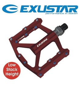 EXUSTAR EXUSTAR PB557 BMX SLIM PROFILE SEALED RED PEDALS