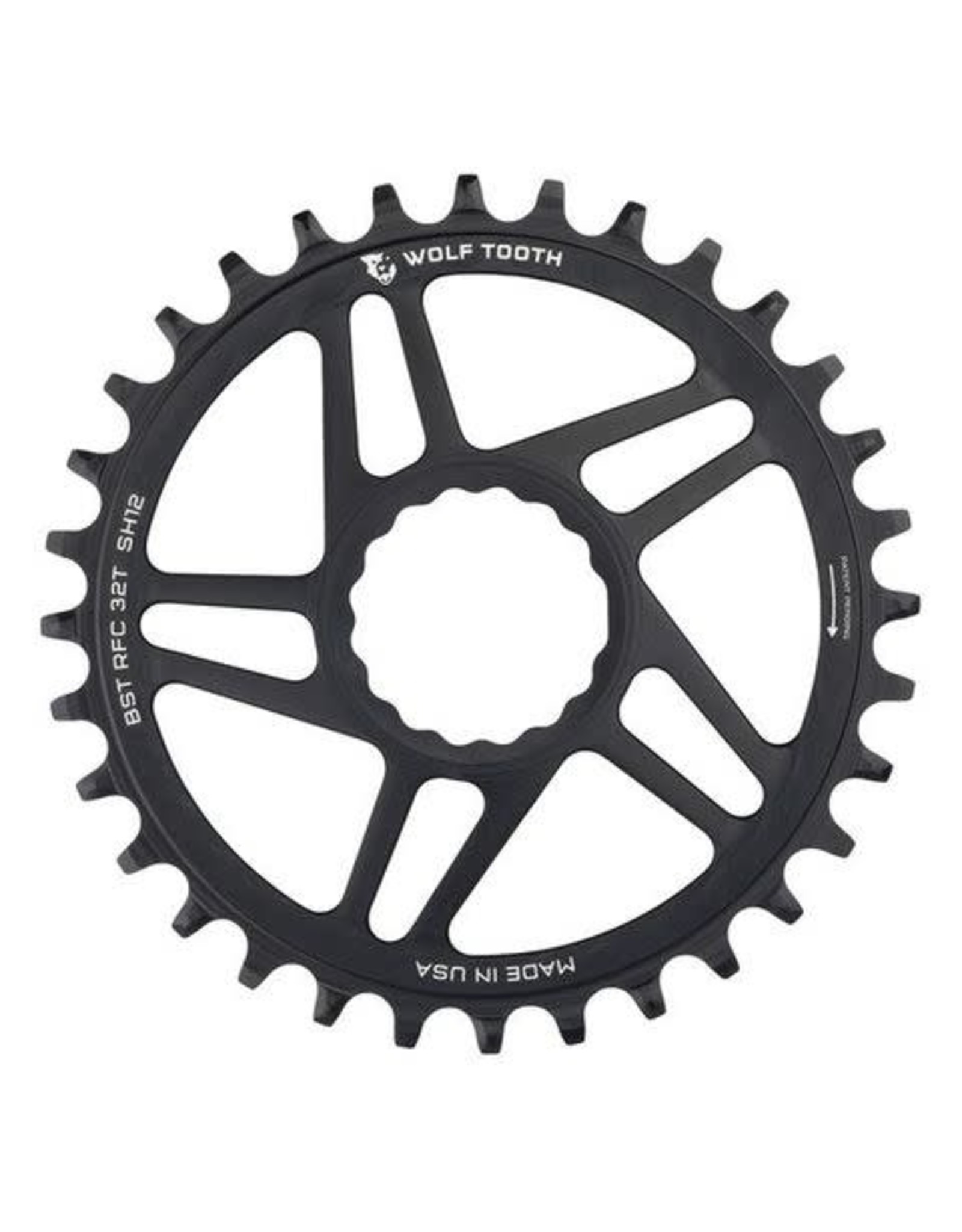 WOLF TOOTH WOLF TOOTH RACE FACE CINCH SHIMANO 12 SPEED 32T BOOST BLACK CHAINRING