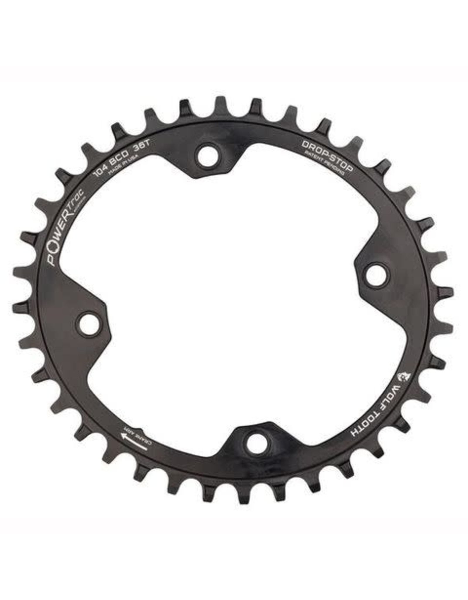 WOLF TOOTH WOLF TOOTH 104 X 32T ELLIPTICAL BLACK CHAINRING