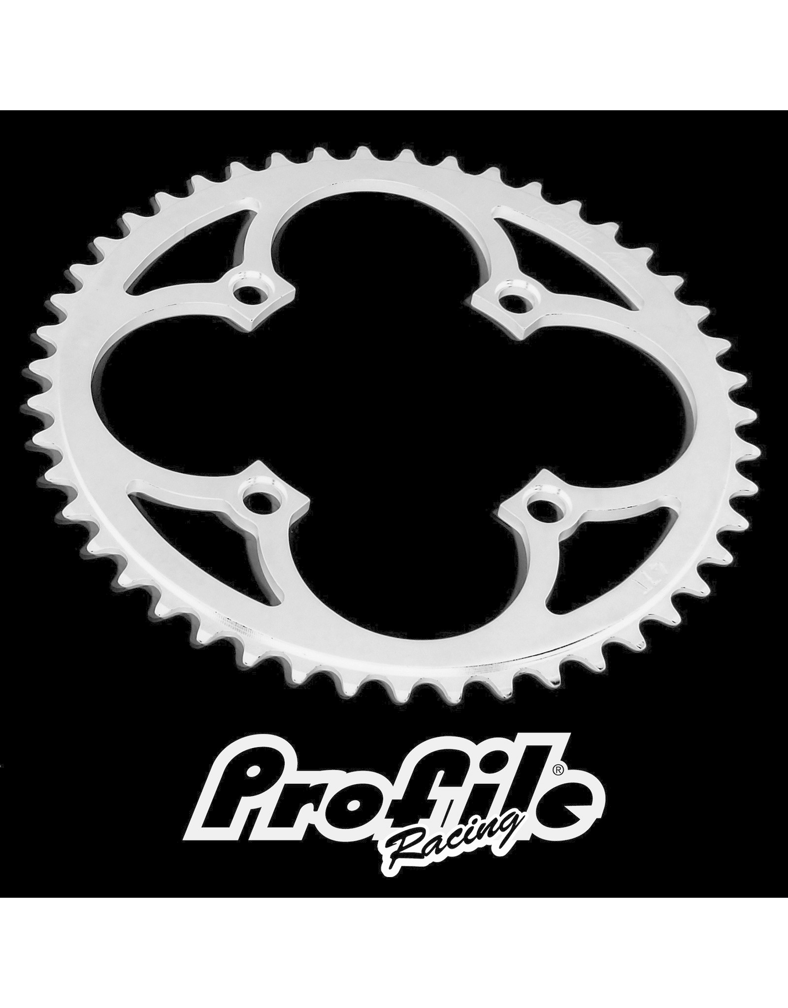 PROFILE RACING PROFILE RACING 104X44 4 BOLT SILVER CHAINRING