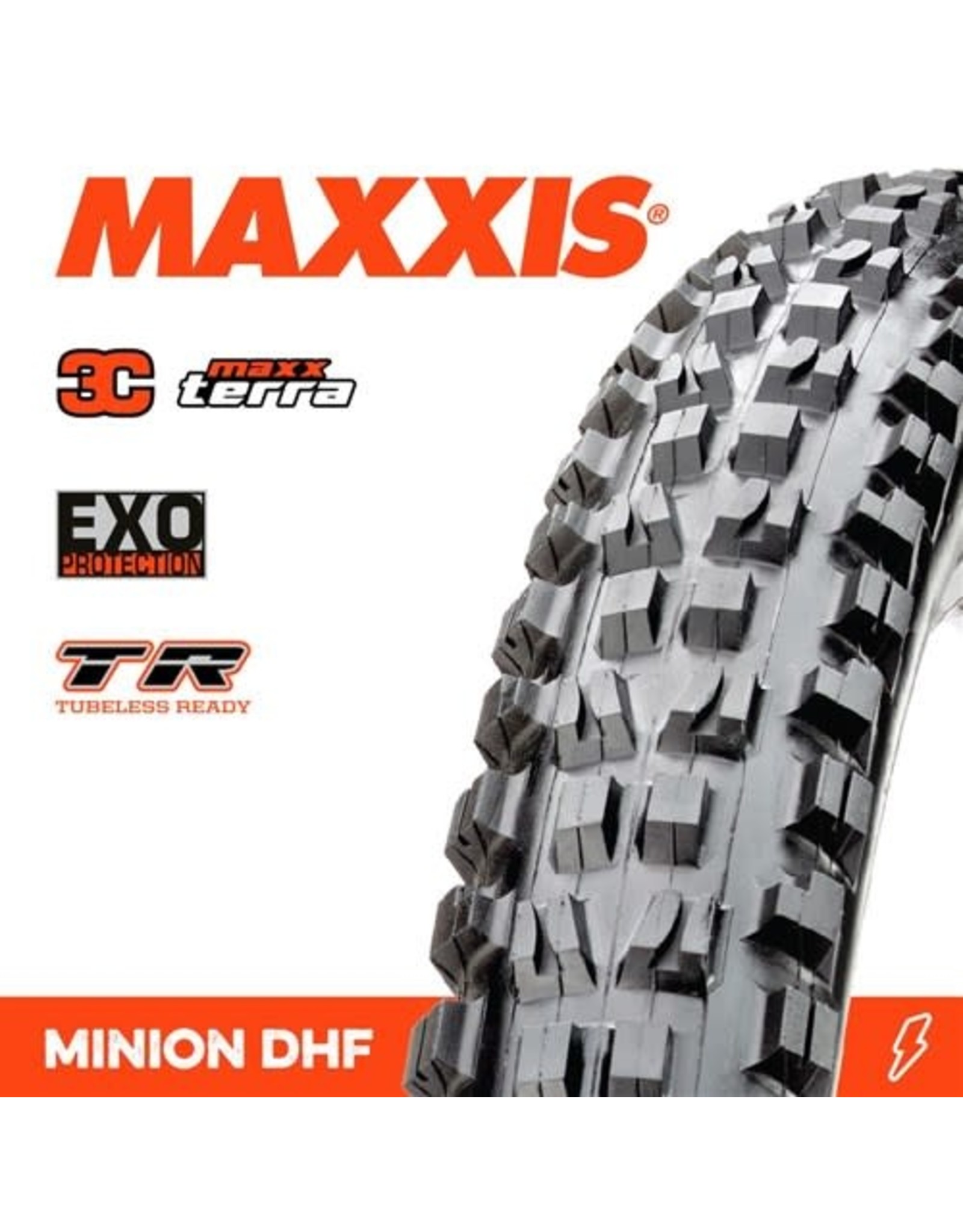 MAXXIS MAXXIS MINION DHF 27.5 X 2.50” TR EXO 3C MAXX TERRA FOLD 60TPI TYRE