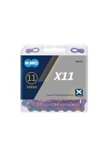 KMC KMC CHAIN X11 11 SPEED 118 LINK AURORA OIL SLICK ROAD/MTB