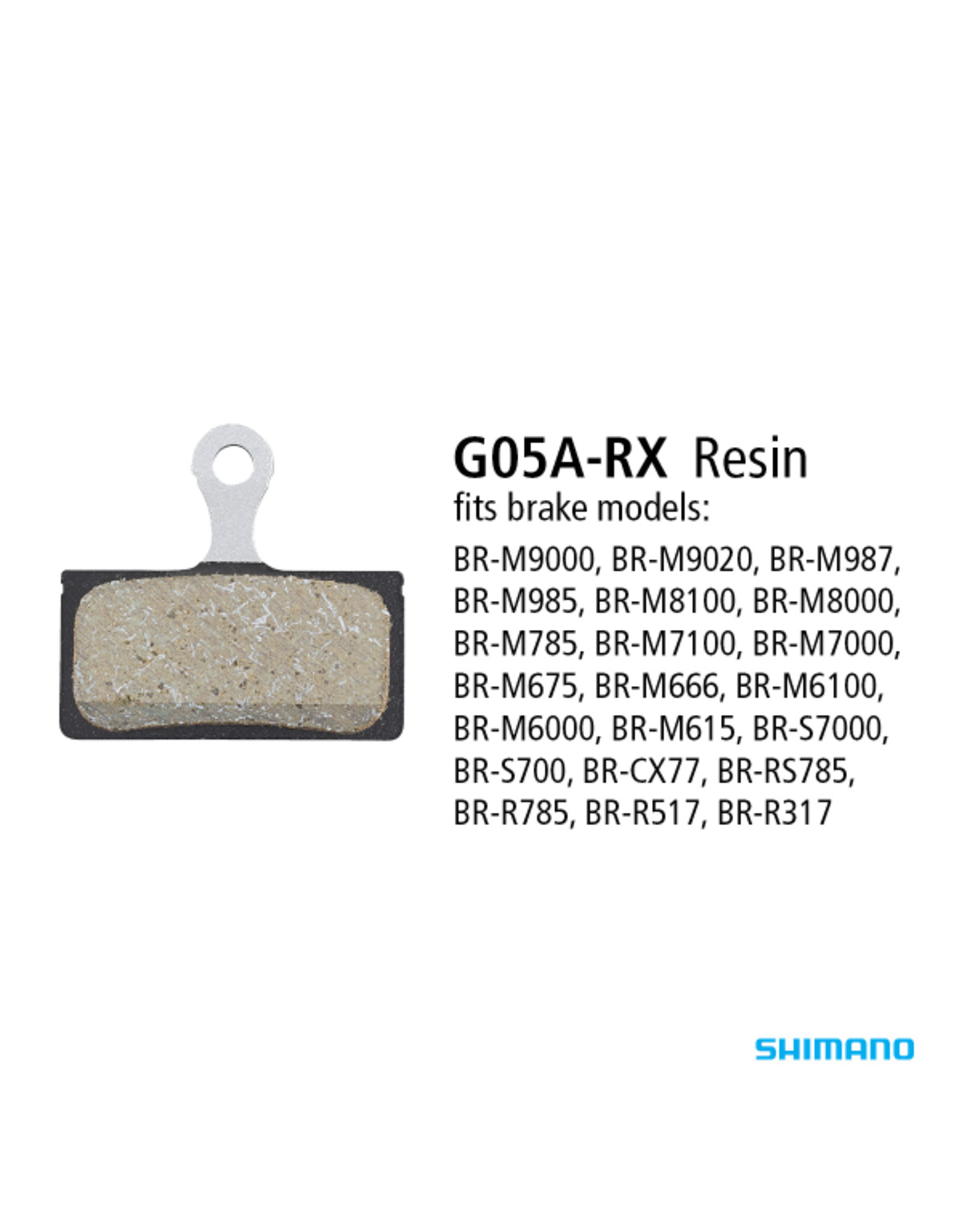 Shimano SHIMANO BR-M9000 G05A-RX RESIN DISC BRAKE PADS XT/SLX