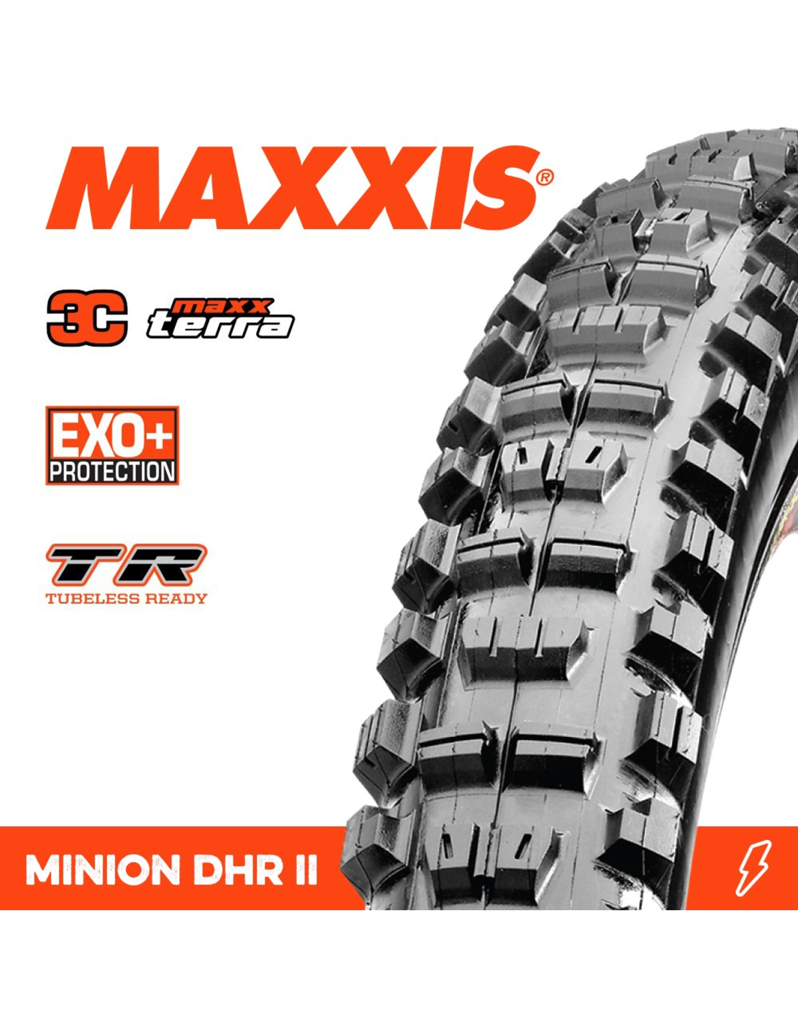 MAXXIS MAXXIS MINION DHR II 27.5 X 2.60” TR EXO+ 3C MAXX TERRA FOLD 120 TPI TYRE