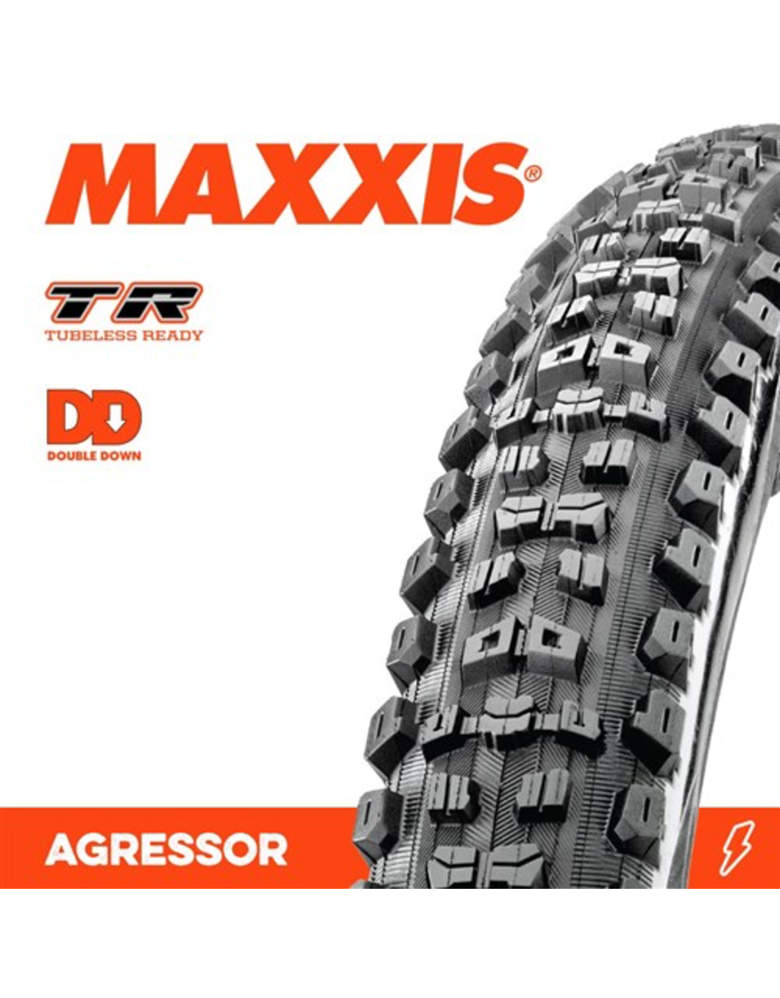 MAXXIS MAXXIS AGGRESSOR 27.5 X 2.50” TR DD FOLD 120TPI TYRE