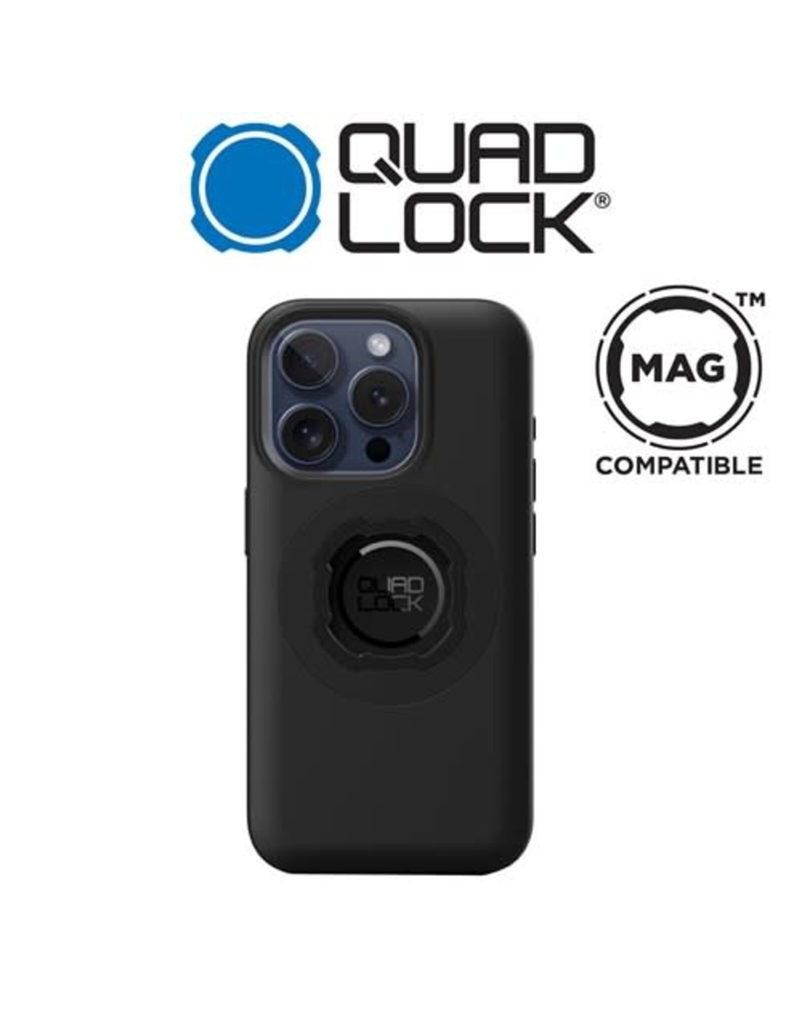 QUAD LOCK MAG FOR iPHONE 15 PRO 6.1" PHONE CASE Bicycle Tech Bar