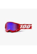 100% 100% ACCURI 2 MIRROR LENS NEON RED GOGGLES