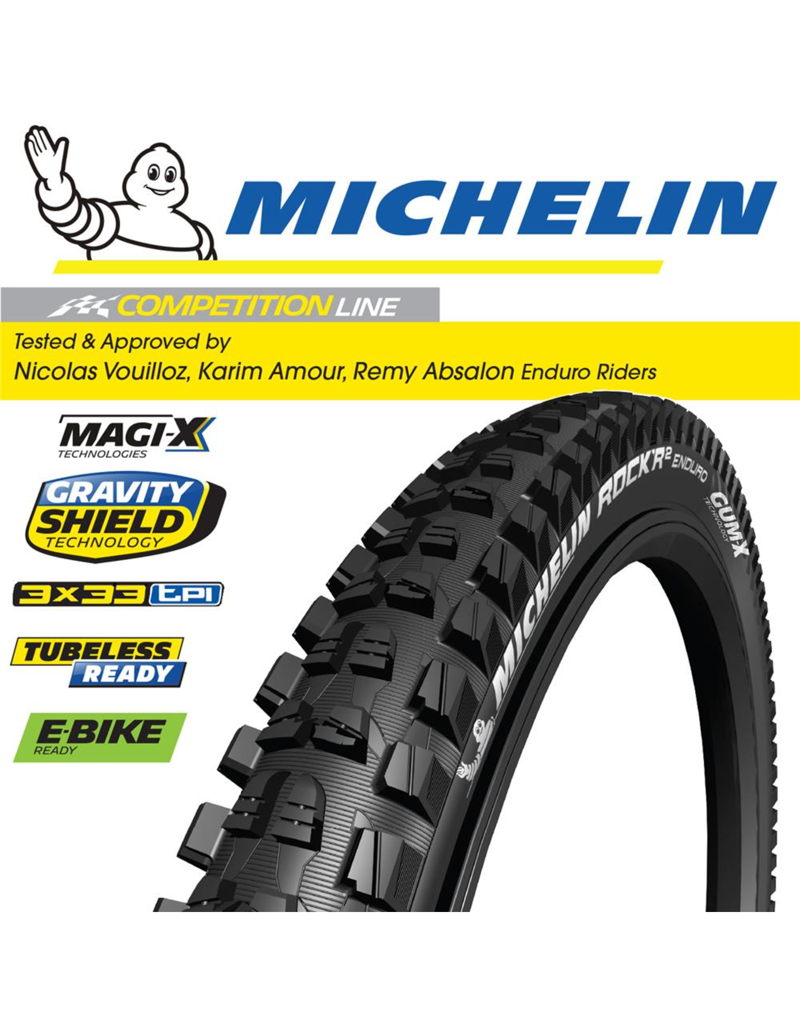 MICHELIN MICHELIN ROCK R2 ENDURO FRONT MAGI-X 29x2.35” FOLD TYRE