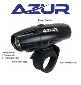 AZUR AZUR LIGHT COVE 1000 LUMENS HEAD LIGHT USB RECHARGABLE