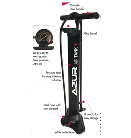 AZUR AZUR PUMP AIR TANK TUBELESS FLOOR PUMP