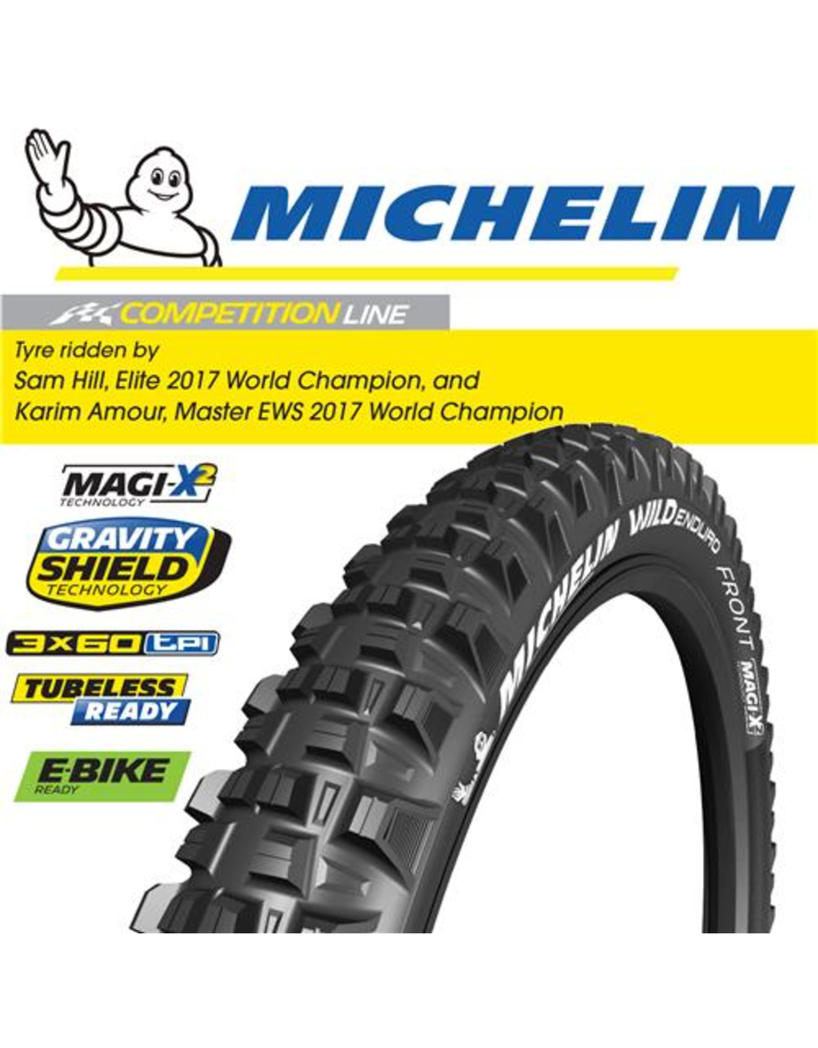 MICHELIN MICHELIN WILD ENDURO F COMPETITION MAGI-X2 27.5x2.4" FOLD TYRE