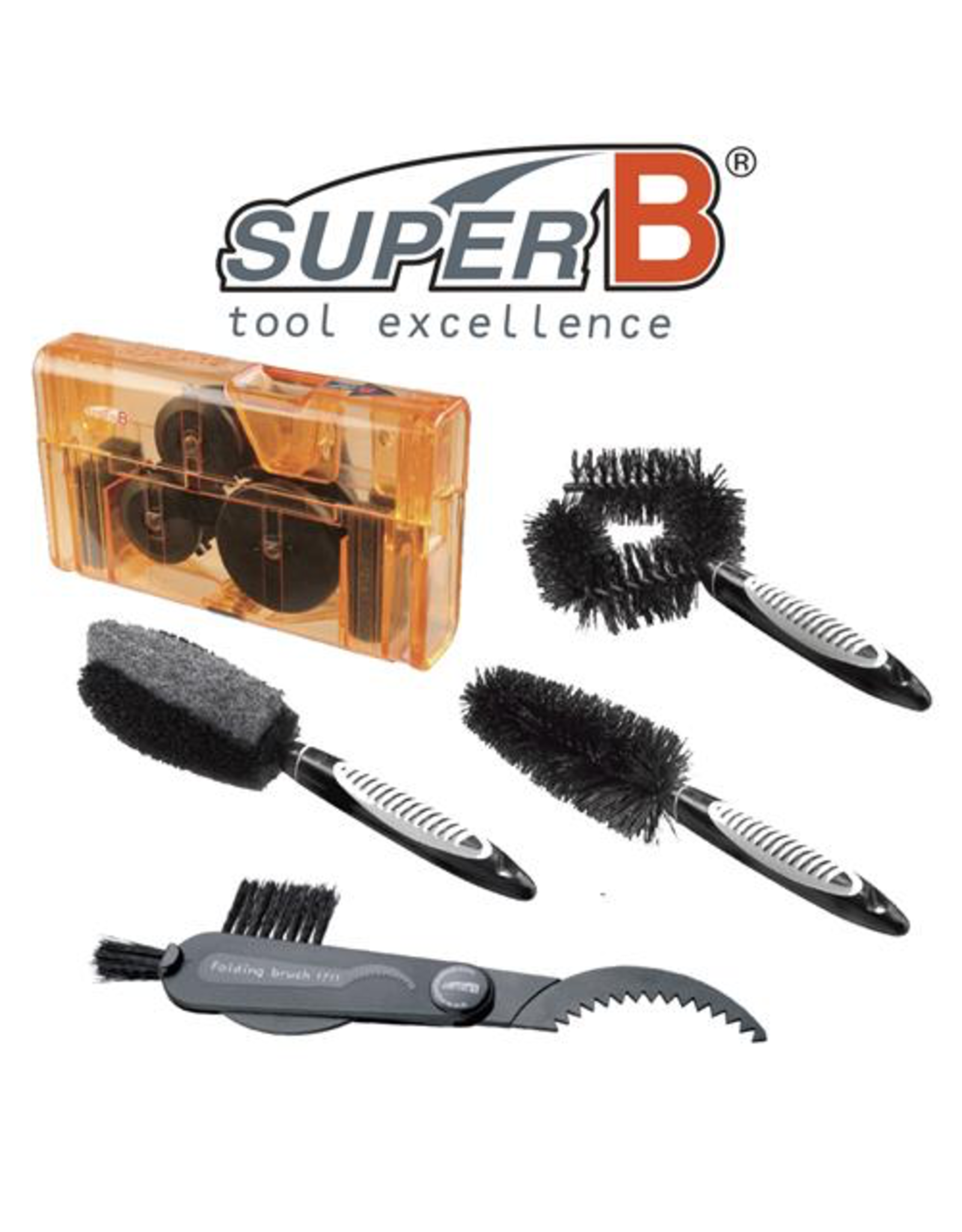 SUPER-B SUPER-B CLASSIC VERSATILE  5 PIECE BRUSH CLEANING KIT