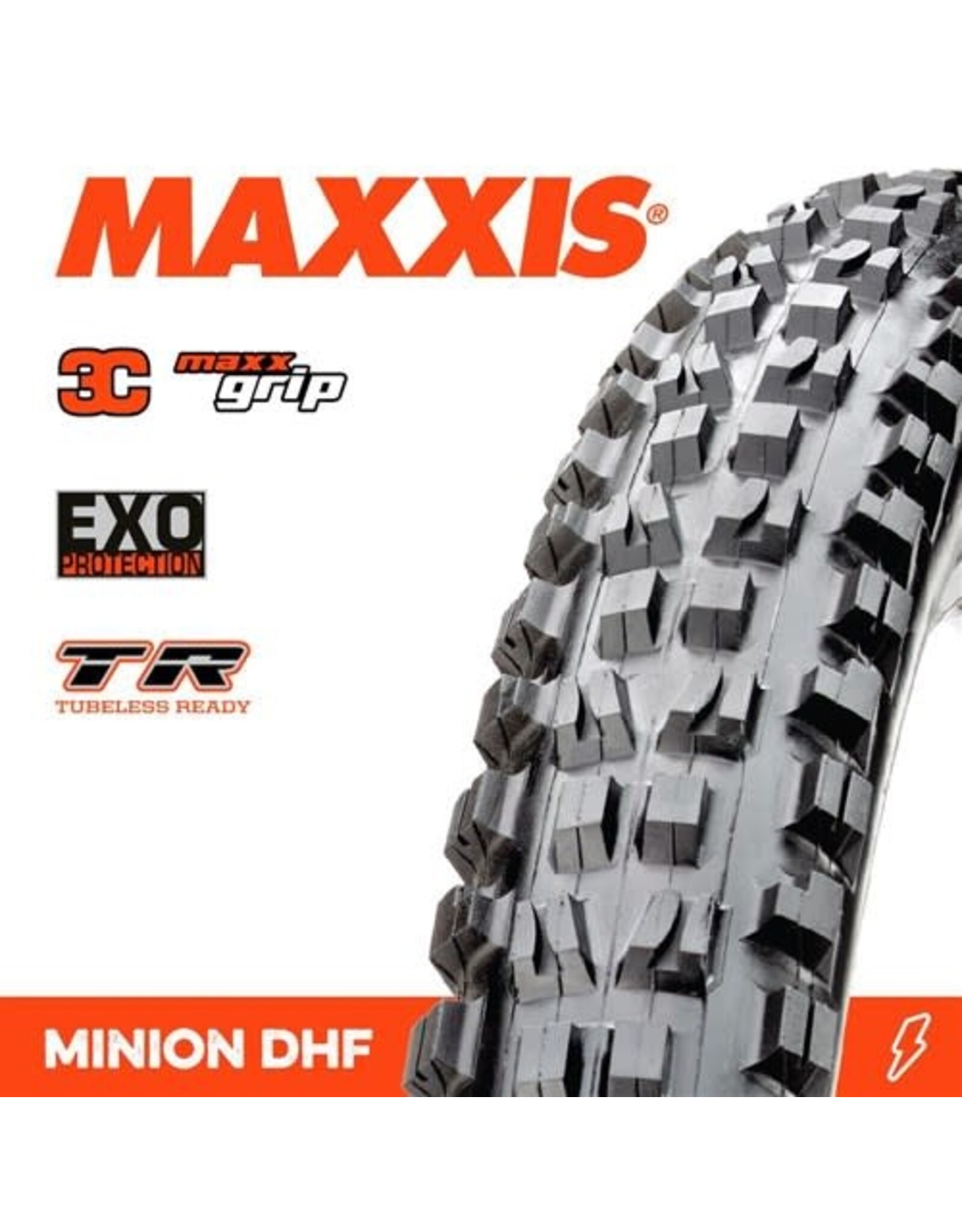 MAXXIS MAXXIS MINION DHF 29 X 2.50” TR EXO 3C MAXX GRIP FOLD 60TPI TYRE