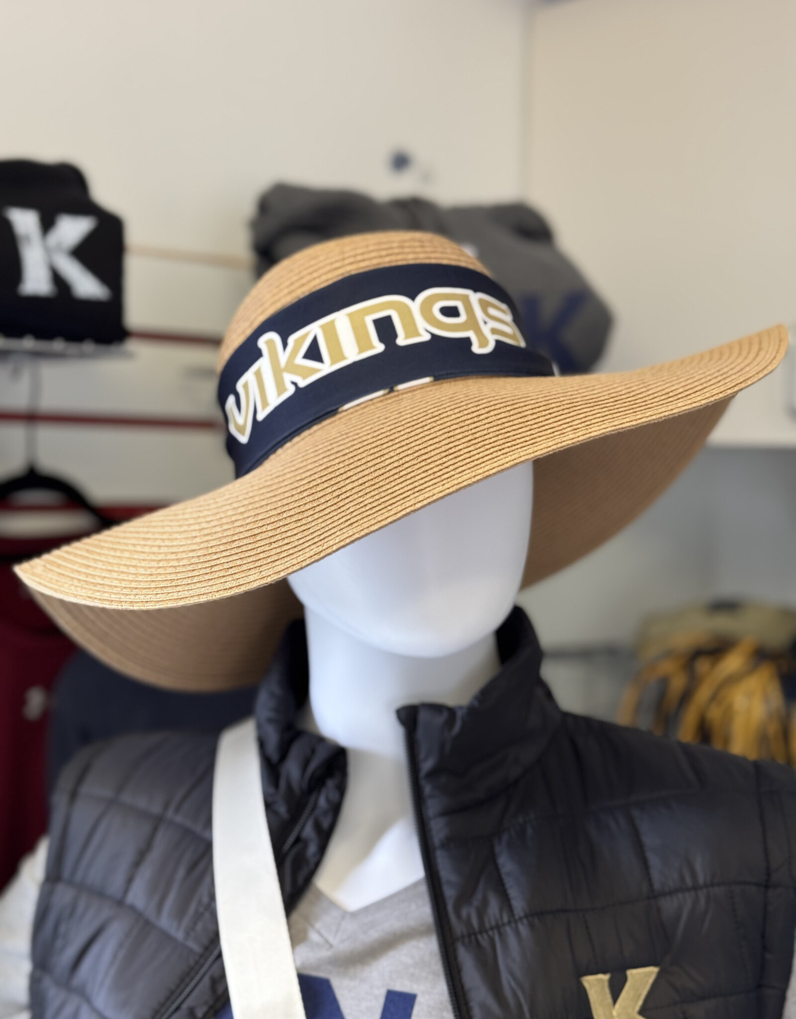 Vikings Wide Brim Straw Hat