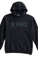 Pennant King Hoodie Black on Black Adult