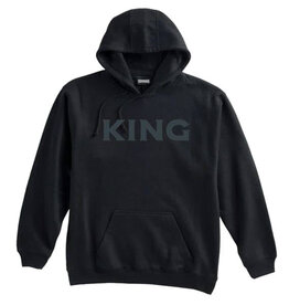 Pennant King Hoodie Black on Black Adult