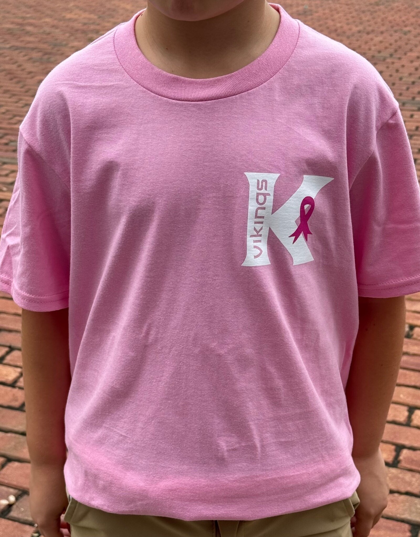 Port & Co Candy Pink Cotton Tee - Youth