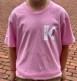 Port & Co Candy Pink Cotton Tee - Youth