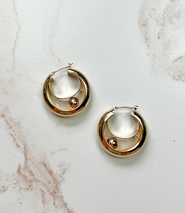 Gold Ball Earrings