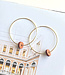 Terracotta Infinity Disc Earrings