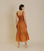 Terracotta Smocked Midi Dress