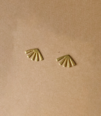 Whitebirch Handmade Goods Mini Gold Sunburst Earring