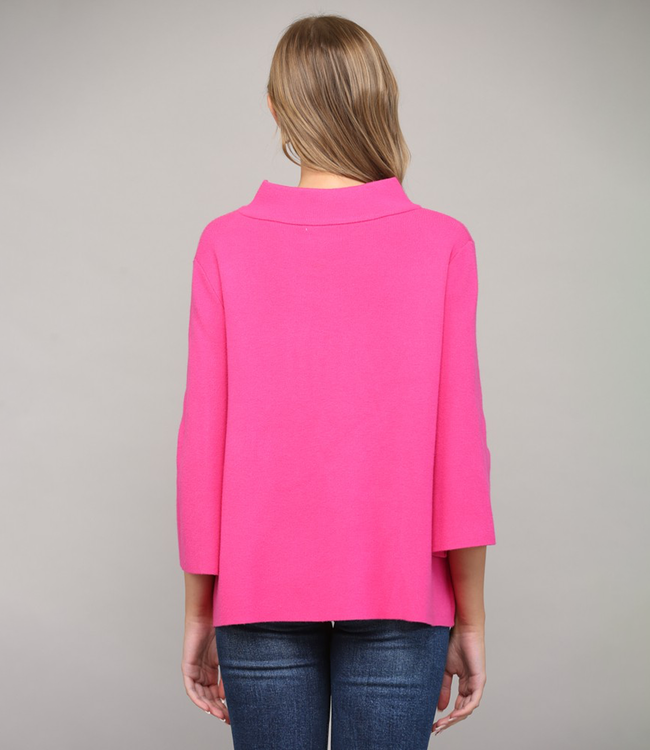 Mock Neck Bell Sleeve Sweater