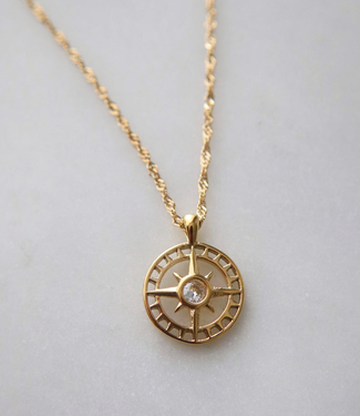 Jessa Jewelry Compass Pendant Necklace